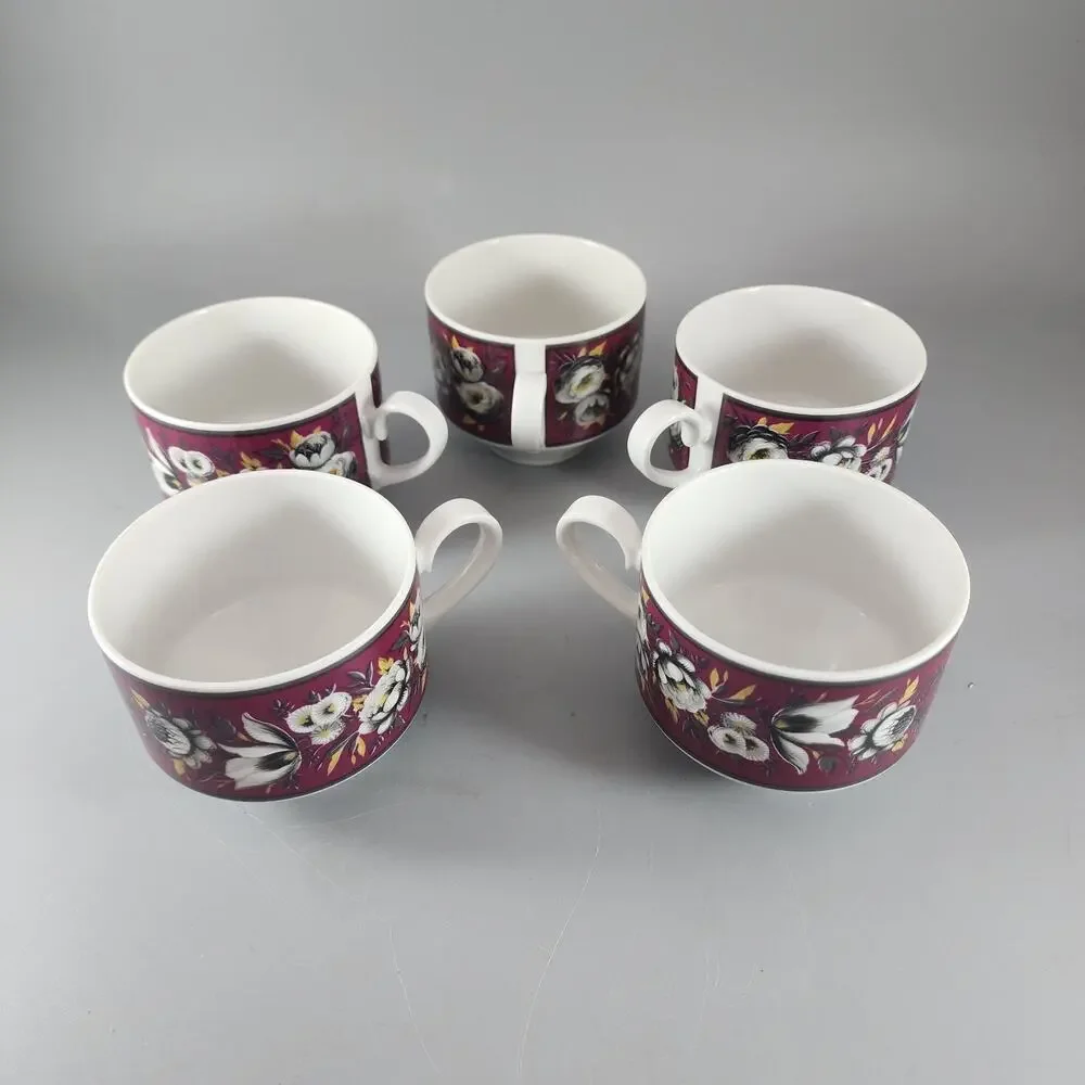 Winterling Tea Coffee Dessert Set 20 Pieces Red Floral Number 35